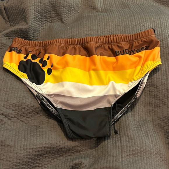 Splish Bear Pride Flag 100% Bear Swim Briefs Size L - 38 W - Picture 2 of 6